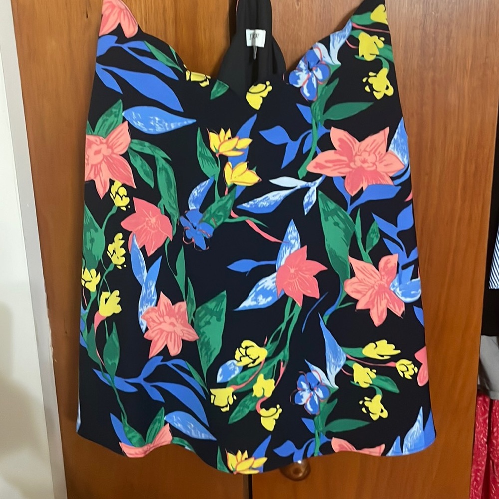 JCrew Tropical Floral Print Halter Top